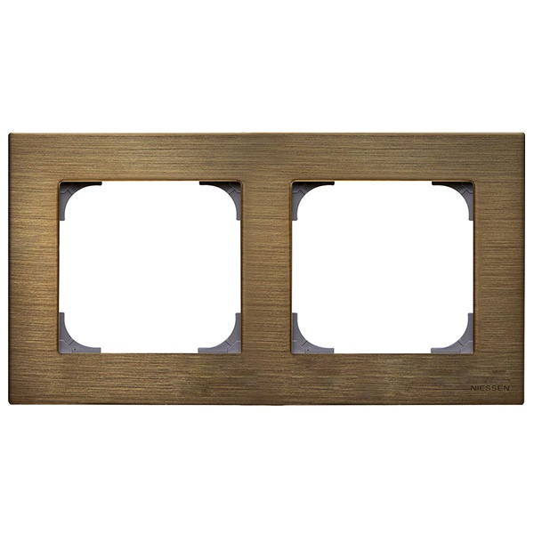 Рамка ABB Sky 2 поста, античная латунь (8572 OE)