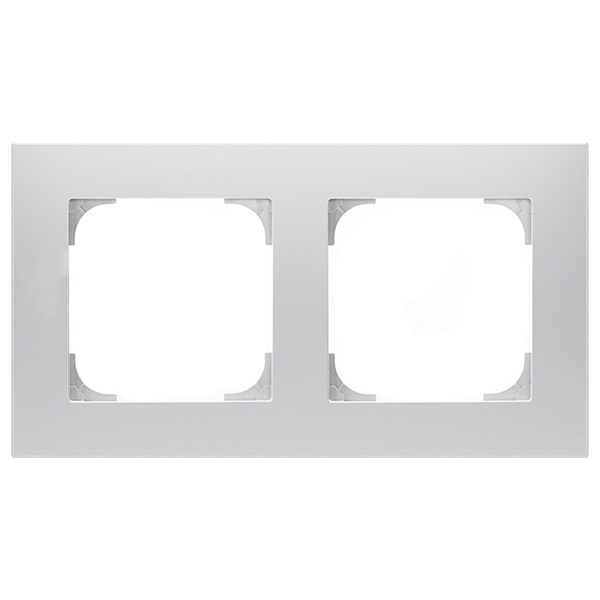 Рамка ABB Sky 2 поста, серебристый алюминий (8572 PL)