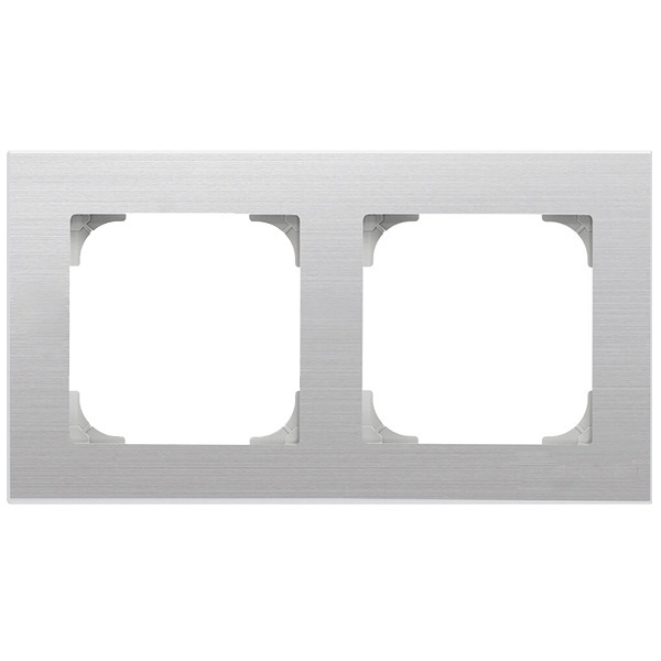 Рамка ABB Sky 2 поста, нержавеющая сталь (8572 AI)