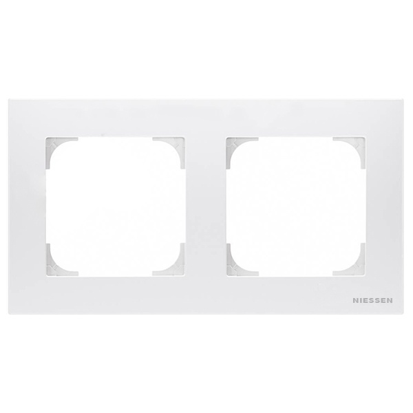 Рамка ABB Sky 2 поста, базовая альпийский белый (8572.1 BL)