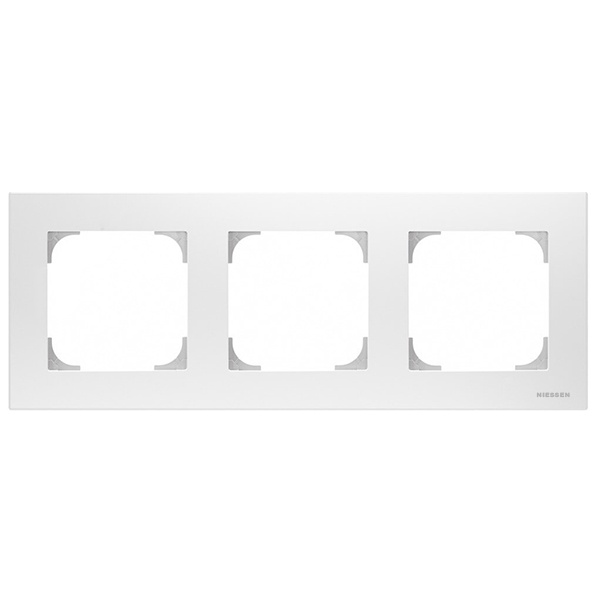 Рамка ABB Sky 3 поста, альпийский белый (8573 BL)