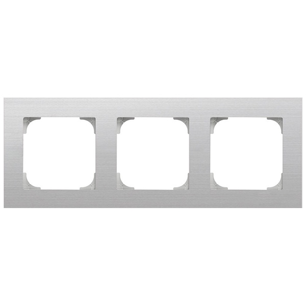 Рамка ABB Sky 3 поста, нержавеющая сталь (8573 AI)