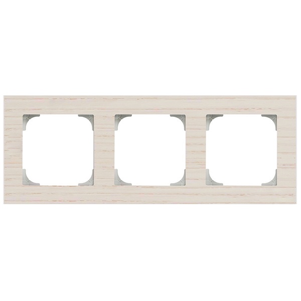 Рамка ABB Sky 3 поста, дерево белый ясень (8573 FR)