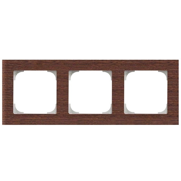 Рамка ABB Sky 3 поста, дерево венге (8573 WN)