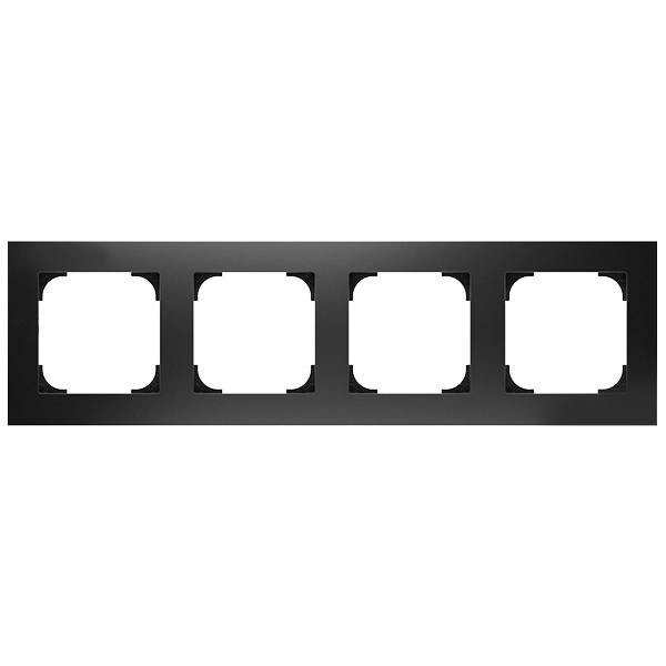 Рамка ABB Sky 4 поста, черный бархат (8574 NS)