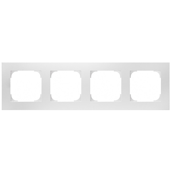 Рамка ABB Sky 4 поста, базовая альпийский белый (8574.1 BL)