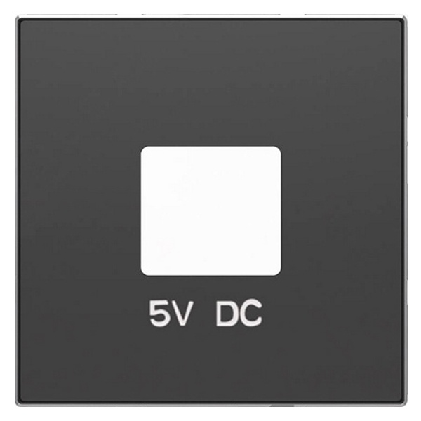 Накладка для механизмов зарядного устройства USB, арт.8185 ABB Sky, черный бархат (8585 NS)