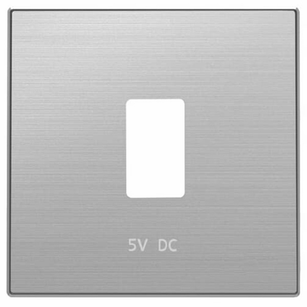 Накладка для механизма USB зарядного устройства арт.8185.2 ABB Sky, нержавеющая сталь (8585.2 AI)