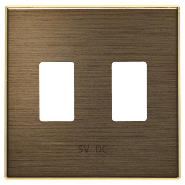Накладка для механизма 2хUSB зарядного устройства арт.8185.3 ABB Sky, античная латунь (8585.3 OE)