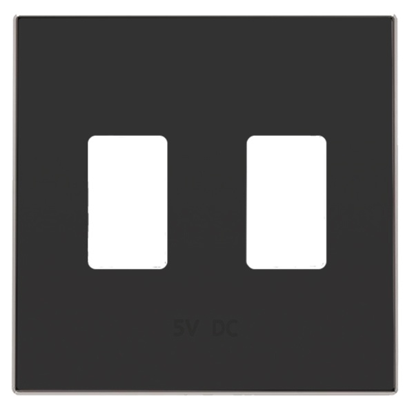 Накладка для механизма 2хUSB зарядного устройства арт.8185.3 ABB Sky, черный бархат (8585.3 NS)