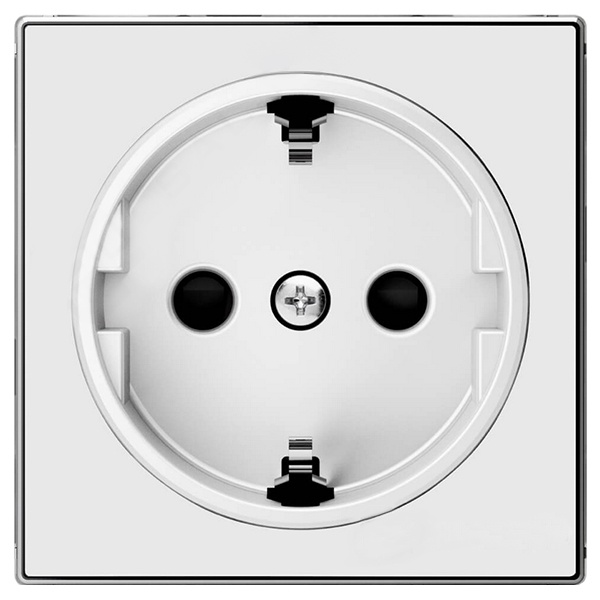 Накладка для розетки SCHUKO ABB Sky, стекло белое (8588 CB)