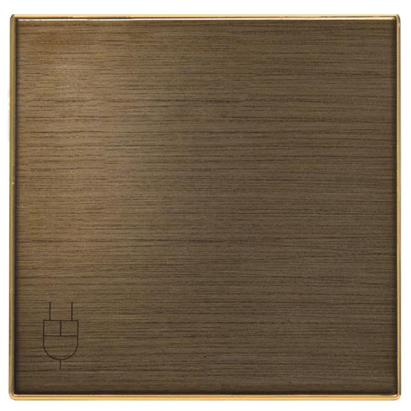 Накладка для розетки SCHUKO с крышкой ABB Sky, античная латунь (8588.1 OE)