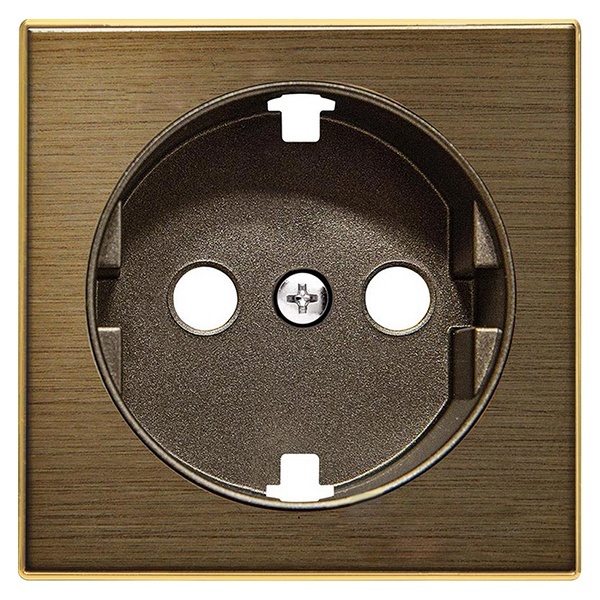 Накладка для розетки SCHUKO с плоской поверхностью ABB Sky, античная латунь (8588.9 OE)