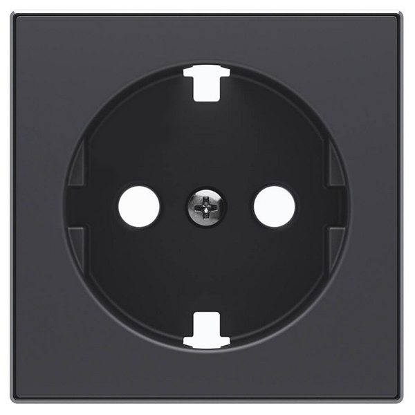 Накладка для розетки SCHUKO с плоской поверхностью ABB Sky, черный бархат (8588.9 NS)