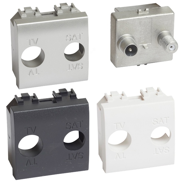 Розетка TV-SAT для схемы Звезда экранированная 2 м Livinglight c комплектом лицевых панелей