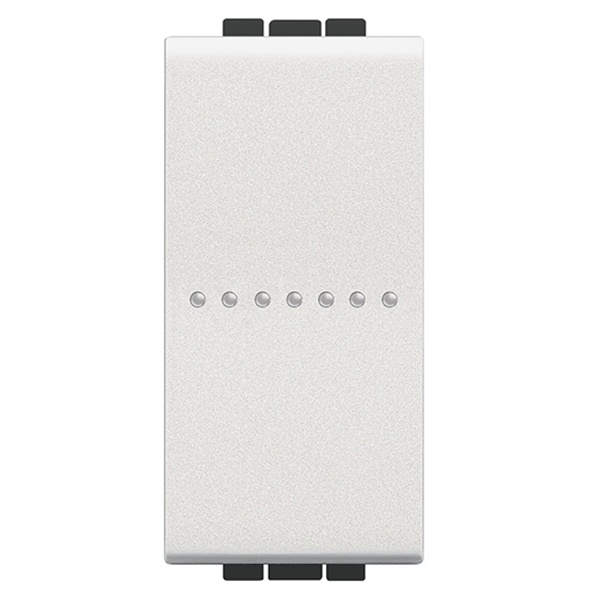 Выключатель аксиальный одноклавишный 10А 250В автоматические клеммы 1 модуль LivingLight Белый