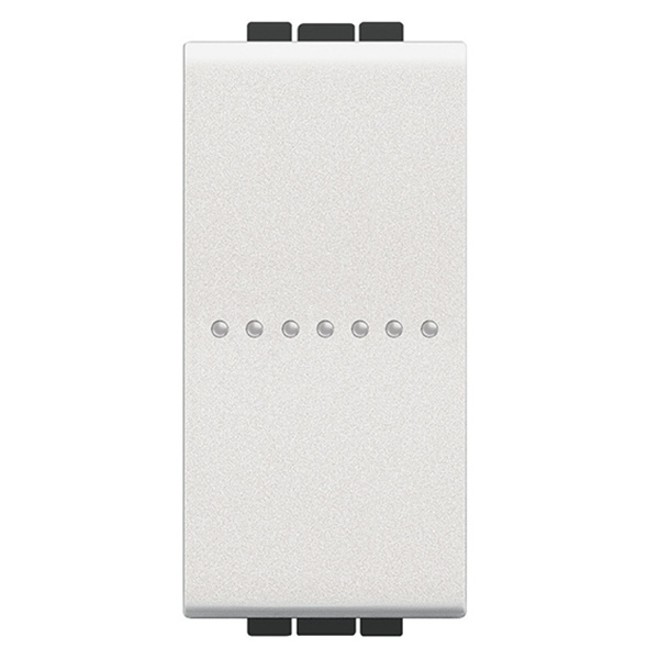 Переключатель аксиальный одноклавишный 10А 250В автоматические клеммы 1 модуль LivingLight Белый