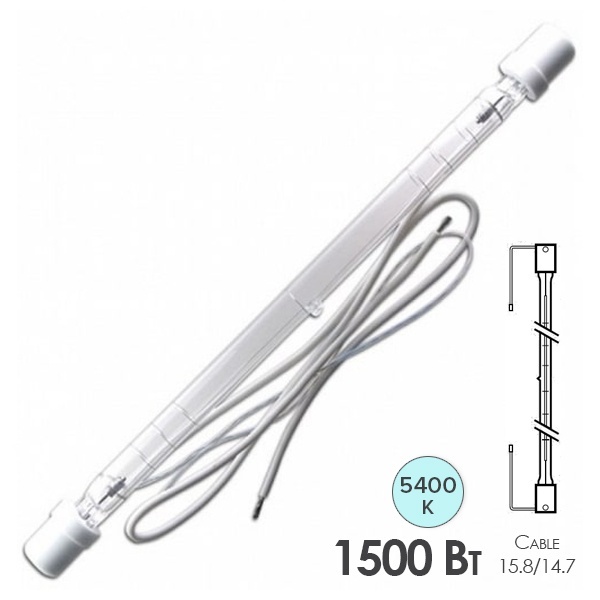 Лампа специальная ксеноновая Sylvania XP 1500W Cable 15.8/14.7 DIM 5400K 500h d12x398mm (стробоскоп)