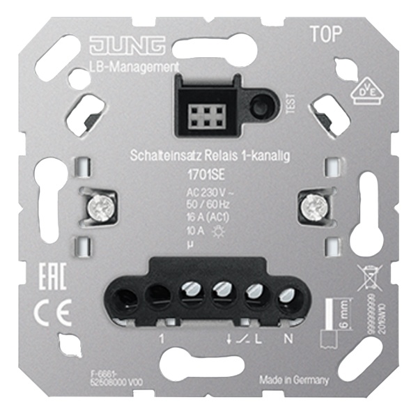 Релейная вставка Jung 1 канал механизм