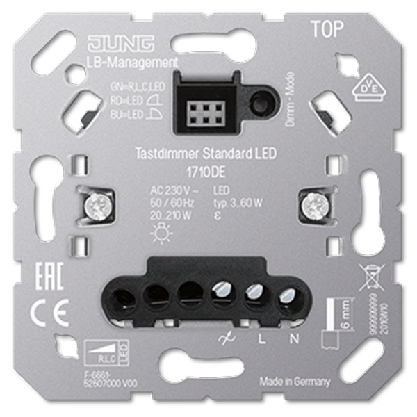 Клавишный диммер Jung универсальный 20-210Вт механизм