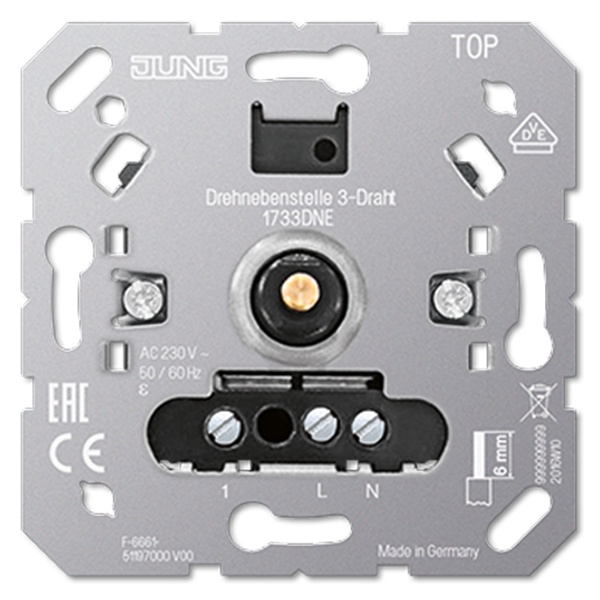 Роторная спутниковая вставка Jung 3-проводная механизм
