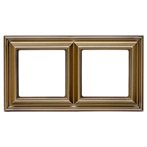 Рамка 2-ая Jung ECO Profi для вертикальной и горизонтальной установки Deco Античная латунь