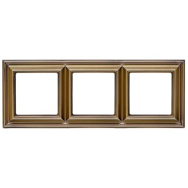 Рамка 3-ая Jung ECO Profi для вертикальной и горизонтальной установки Deco Античная латунь