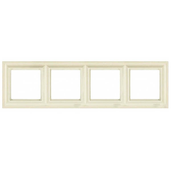 Рамка 4-ая Jung ECO Profi для вертикальной и горизонтальной установки Deco Слоновая кость (бежевый)