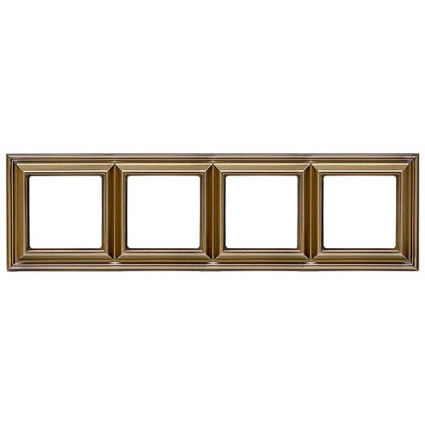 Рамка 4-ая Jung ECO Profi для вертикальной и горизонтальной установки Deco Античная латунь