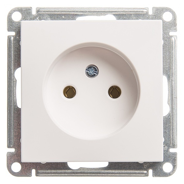 Розетка без заземления без шторок SE W59 16А механизм, белый
