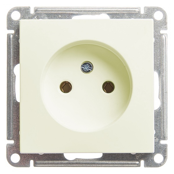 Розетка без заземления без шторок SE W59 16А механизм, слоновая кость (бежевый)