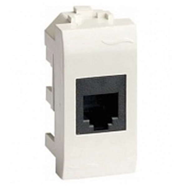 Розетка SE W45 1хRJ45 кат.5E без шторок 1 модуль 45Х22,5, белый RAL9010