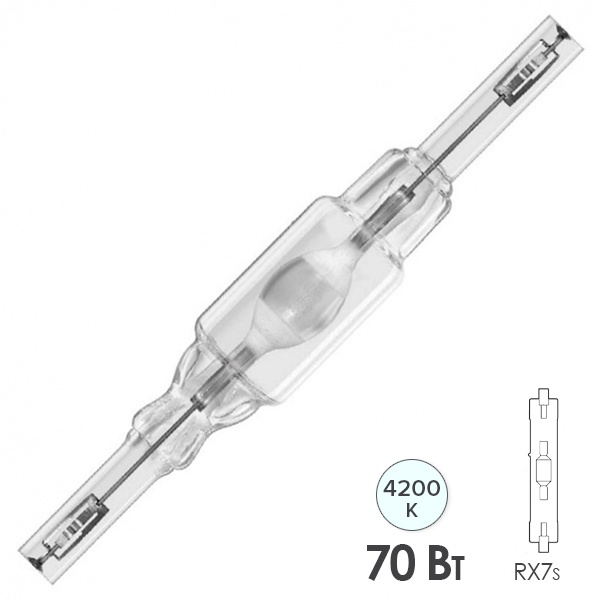 Лампа металлогалогенная Osram HQI-TS 70W/NDL RX7s (МГЛ)