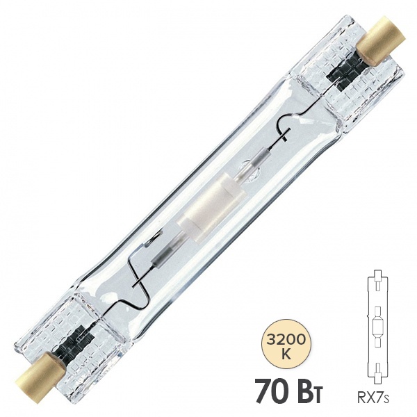 Лампа металлогалогенная Philips CDM-TD 70W/830 RX7s (МГЛ)