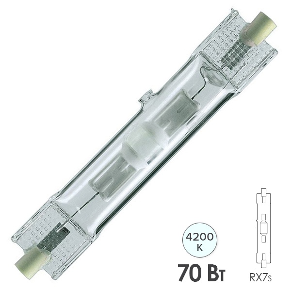 Лампа металлогалогенная Philips MHN-TD Pro 70W/842 RX7s 871150073398615 (МГЛ)
