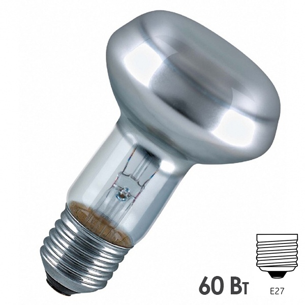 Лампа накаливания зеркальная Osram CONCENTRA R63 SPOT 60W 220V E27 960cd 30° d63x105mm