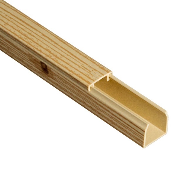 Кабель-канал Промрукав с крышкой 12х12 ПВХ сосна 2м/шт [уп.242м] (кабельный короб)