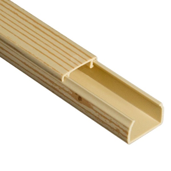 Кабель-канал Промрукав с крышкой 15х10 ПВХ сосна 2м/шт [уп.234м] (кабельный короб)