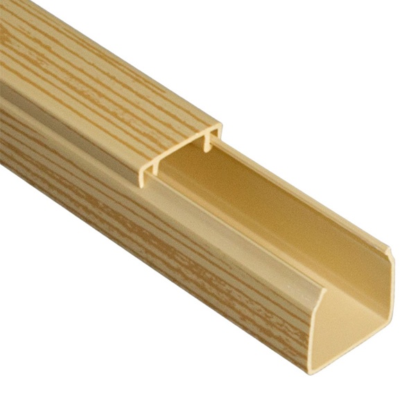 Кабель-канал Промрукав с крышкой 16х16 ПВХ сосна 2м/шт [уп.120м] (кабельный короб)