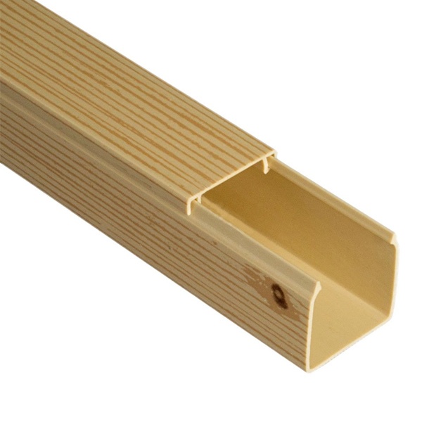 Кабель-канал Промрукав с крышкой 25х25 ПВХ сосна 2м/шт [уп.48м] (кабельный короб)