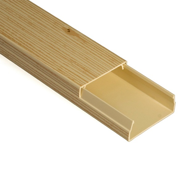 Кабель-канал Промрукав с крышкой 40х16 ПВХ сосна 2м/шт [уп.56м] (кабельный короб)