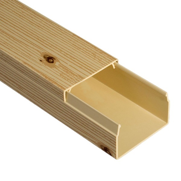 Кабель-канал Промрукав с крышкой 40х25 ПВХ сосна 2м/шт [уп.30м] (кабельный короб)