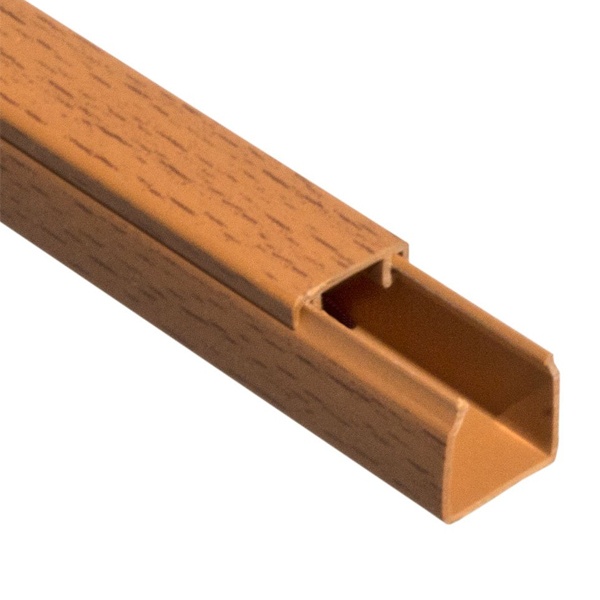 Кабель-канал Промрукав с крышкой 16х16 ПВХ бук 2м/шт [уп.120м] (кабельный короб)