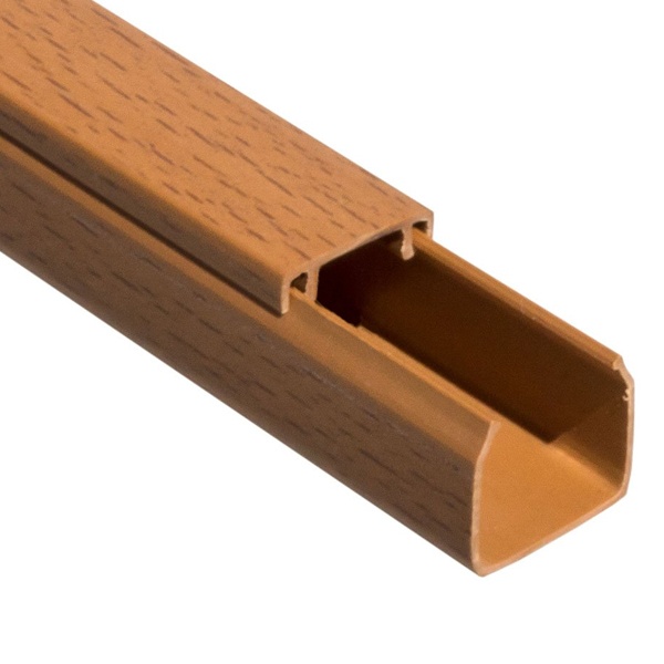Кабель-канал Промрукав с крышкой 25х25 ПВХ бук 2м/шт [уп.48м] (кабельный короб)