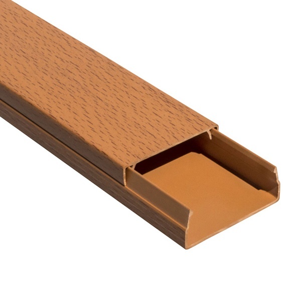 Кабель-канал Промрукав с крышкой 40х16 ПВХ бук 2м/шт [уп.56м] (кабельный короб)