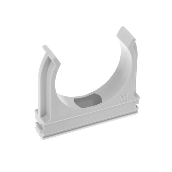 Крепеж-клипса Промрукав для труб и гофры 50 мм серая [уп.10шт]