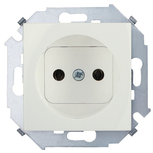 Розетка без заземления Simon 15 16А 250В винтовой зажим, слоновая кость (бежевый)