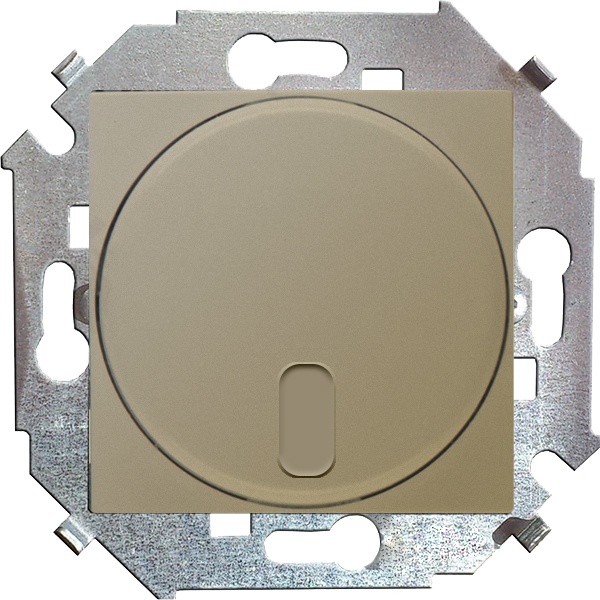 Светорегулятор Simon 15 с управлением от ИК пульта проходной 500Вт 230В, шампань