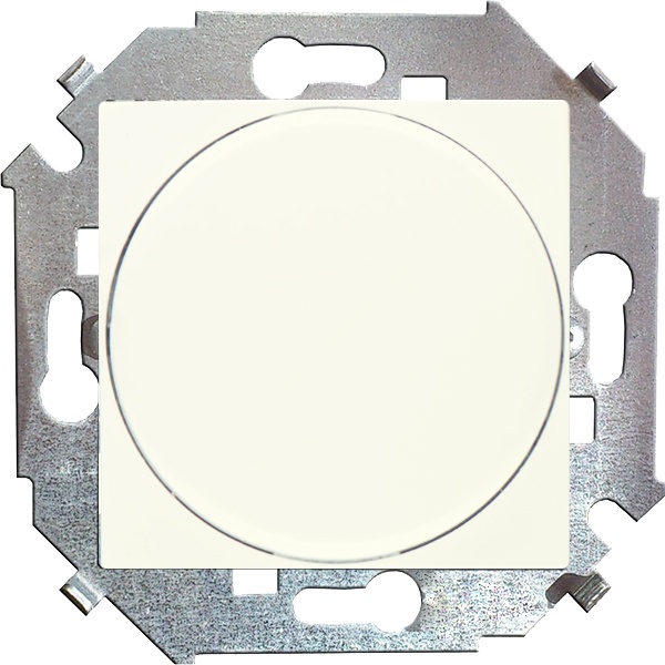 Диммер поворотно-нажимной Simon 15 электронный с переключателем 500Вт 230В, слоновая кость (бежевый)