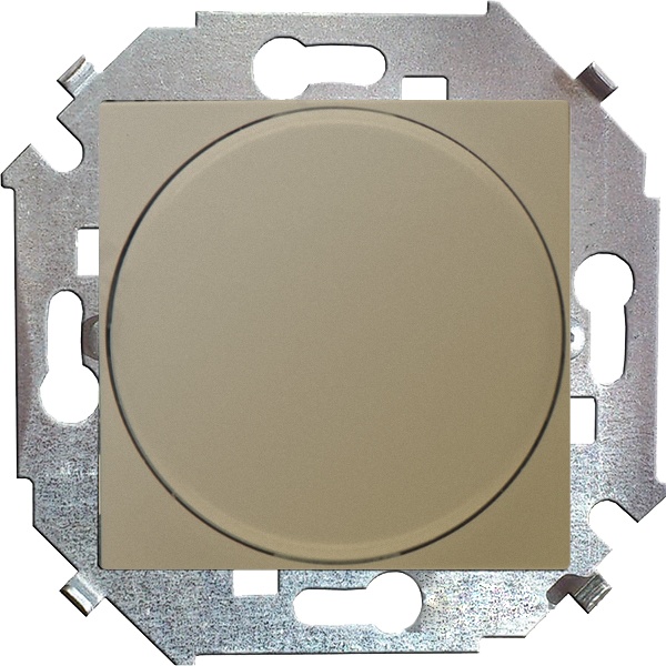 Диммер поворотно-нажимной Simon 15 для регулирующих устройств 1-10В, 230В, шампань